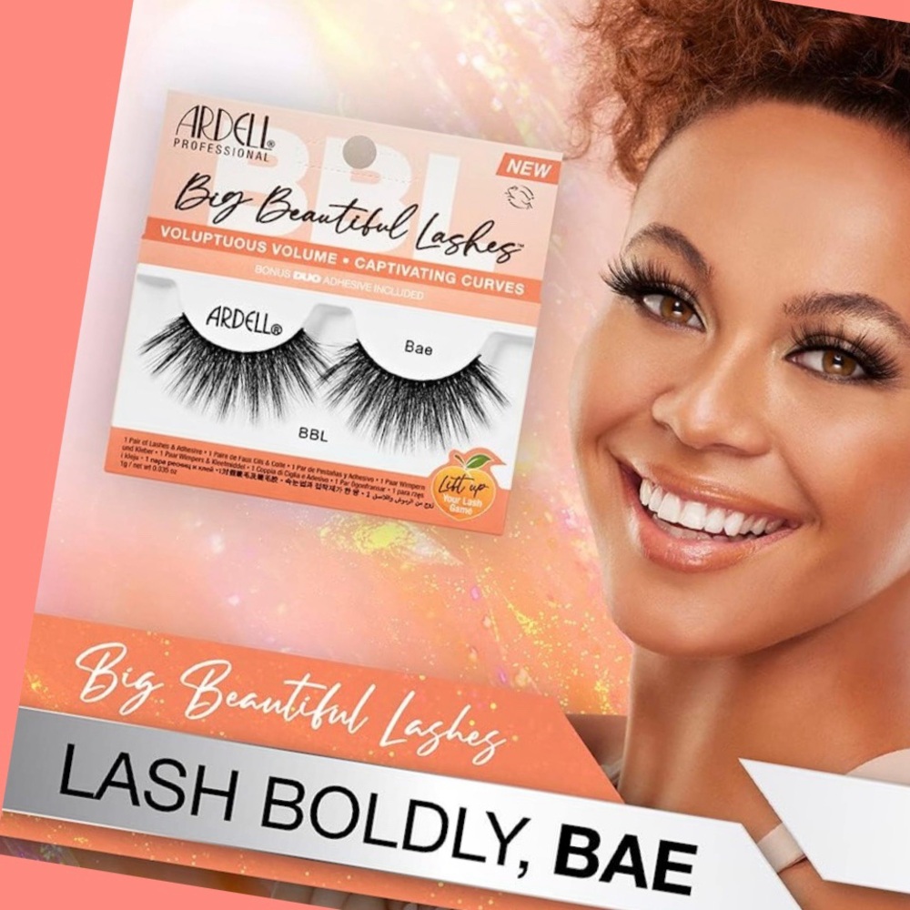 Ardell BBL Big Beautiful Lashes 966 Bae with DUO Clear Adhesive each-THREE SETS